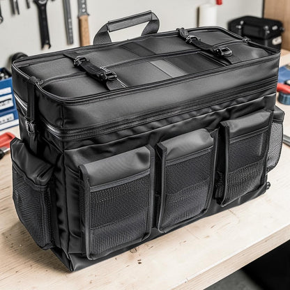 Xoran Foldable Car Trunk Organizer with Adjustable Compartments and Non-Slip Bottom