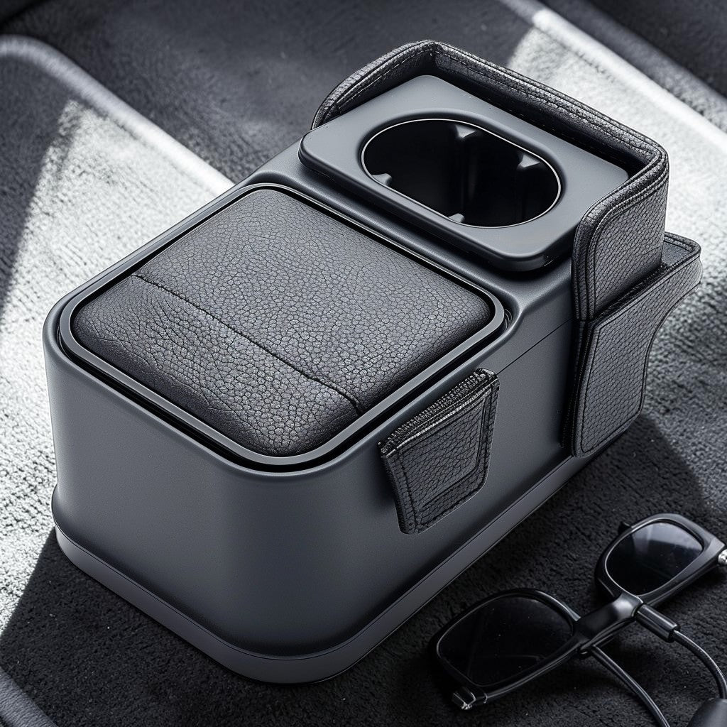 Xoran Universal Car Seat Gap Organizer with Cup Holder and Charging Cable Hole
